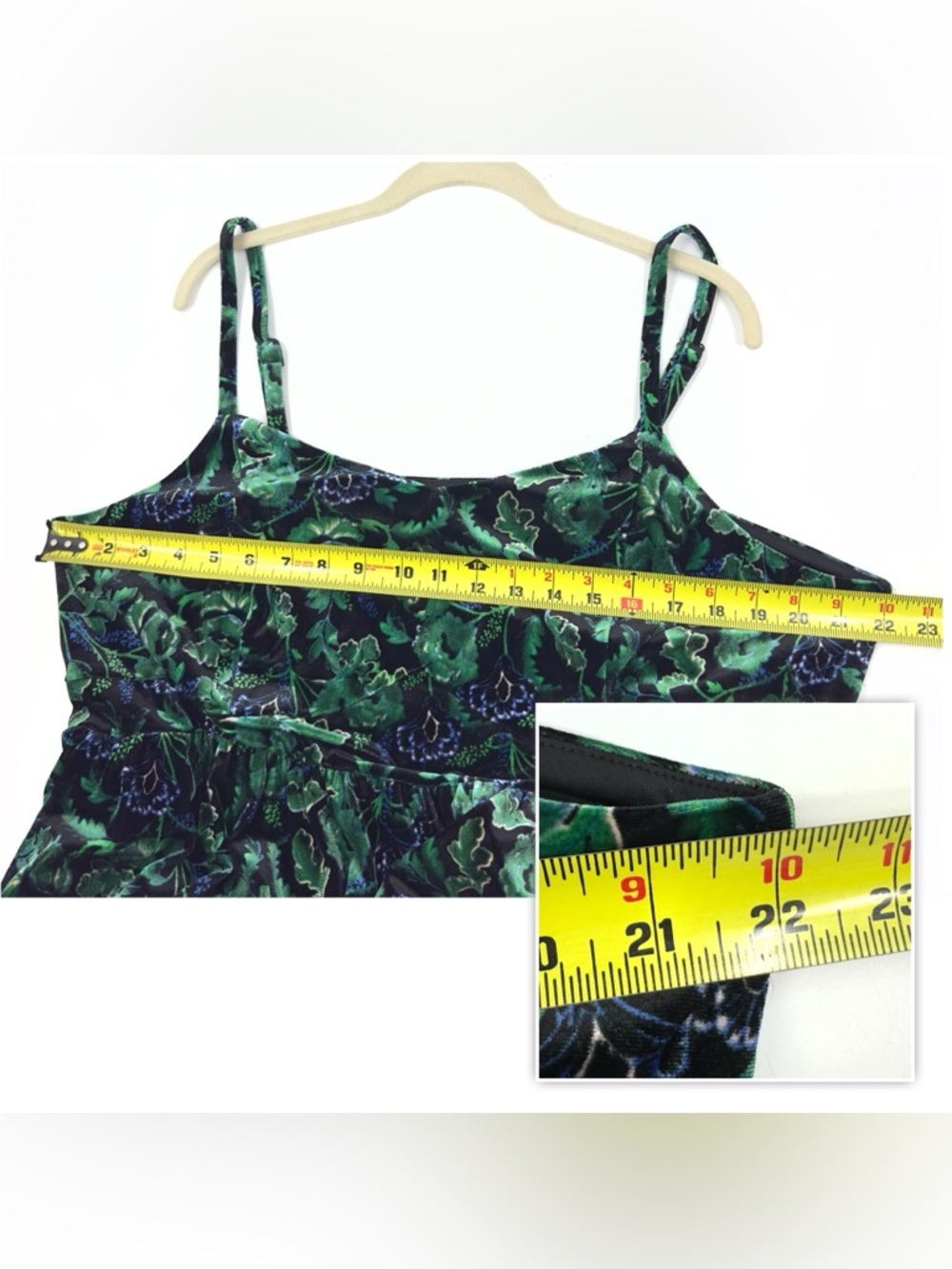 Torrid Midi Velvet Skater Dress Size 3X Floral Dark Forest Fairy Whimsigoth - Picture 11 of 12